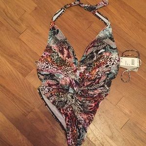 Kenneth Cole tummy toner swim suit